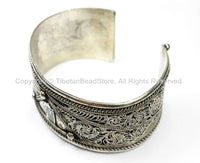 Tibetan Kalachakra Mantra Filigree Adjustable Bracelet Cuff- Unisex Cuff Tibet Cuff Nepal Cuff Filigree Cuff Boho Cuff TibetanBeadStore C112