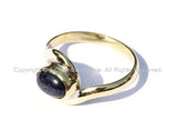 Nepal Tibetan Blue Goldstone Brass Ring (SIZE 6.75) Nepal Ring Boho Ring Nepalese Ring Tibet Ring TibetanBeadStore Tibetan Jewelry- R39-6.75