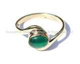 Nepal Tibetan Green Onyx Brass Ring (SIZE 8.75) Handmade Nepal Ring Boho Ring Nepalese Tibet Ring TibetanBeadStore Tibetan Jewelry- R55-8.75