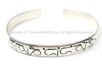 Tibetan OM Mani Mantra Adjustable Bracelet Cuff- Unisex Cuff Yoga Cuff OM Mani Padme Hung Cuff- Buddhist Mantra Cuff- TibetanBeadStore- C117