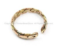 Mixed Metals Ring Braided Ring Unisex Ring Nepalese Ring Tibetan Ring Adjustable Ring Boho Ring Copper Ring Metal Ring TibetanBeadStore R237