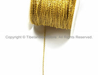 Gold Plated Link Chain 1.5mm x 1mm - 10 FEET- Chains & Findings Jewelry Chains Gold Fill Chains TibetanBeadStore Jewelry Supplies - CN37-10