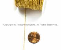 Gold Plated Link Chain 1.5mm x 1mm - 10 FEET- Chains & Findings Jewelry Chains Gold Fill Chains TibetanBeadStore Jewelry Supplies - CN37-10