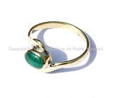 Nepal Tibetan Green Onyx Brass Ring (SIZE 9.25) Handmade Nepal Ring Boho Ring Nepalese Tibet Ring TibetanBeadStore Tibetan Jewelry- R55-9.25