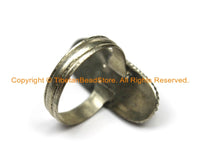 Ethnic Tibetan Dzi Ring (SIZE 9.25) Tibetan Resin Dzi Amulet Ring- Dzi Zee Unisex Ring- TibetanBeadStore Tibetan Beads & Jewelry - R250-9.25
