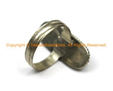Ethnic Tibetan Dzi Ring (SIZE 7.25) Tibetan Resin Dzi Amulet Ring- Dzi Zee Unisex Ring- TibetanBeadStore Tibetan Beads & Jewelry - R250-7.25