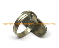 Ethnic Tibetan Dzi Ring (SIZE 7.75) Tibetan Resin Dzi Amulet Ring- Dzi Zee Unisex Ring- TibetanBeadStore Tibetan Beads & Jewelry - R250-7.75