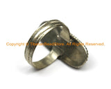 Ethnic Tibetan Dzi Ring (SIZE 7.75) Tibetan Resin Dzi Amulet Ring- Dzi Zee Unisex Ring- TibetanBeadStore Tibetan Beads & Jewelry - R250-7.75