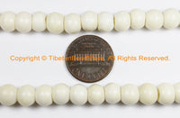 108 beads Tibetan Cream White Bone Mala Prayer Beads with Bone Counters - 8mm - Tibetan Mala Beads - Mala Making Supplies - PB140 - TibetanBeadStore