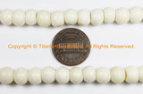 108 beads Tibetan Cream White Bone Mala Prayer Beads with Bone Counters - 8mm - Tibetan Mala Beads - Mala Making Supplies - PB140 - TibetanBeadStore