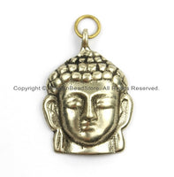 Tibetan Buddha Head Pendant - Buddha Charm- Nepalese Pendant- Nepal Tibet Brass Buddha Pendant - TibetanBeadStore Buddha Pendant- WM5906