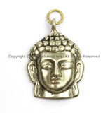 Tibetan Buddha Head Pendant - Buddha Charm- Nepalese Pendant- Nepal Tibet Brass Buddha Pendant - TibetanBeadStore Buddha Pendant- WM5906