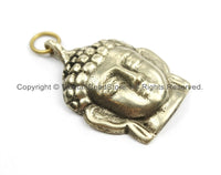 Tibetan Buddha Head Pendant - Buddha Charm- Nepalese Pendant- Nepal Tibet Brass Buddha Pendant - TibetanBeadStore Buddha Pendant- WM5906