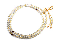 Small 6mm Clear Quartz Beads Mala - 6mm Size Clear Beads Yoga Meditation Mala Prayer Beads - 108 Beads Tibetan Malas Prayer Beads - PB214S