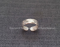 Beautiful Tribal Banded Silver Ring - Adjustable Silver Ring - Silver Band - Unisex Triple Band Silver Ring - Handmade Silver Ring - R260-8