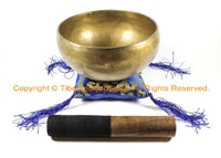 6" Tibetan Hand-Hammered 7-Metals Singing Bowl - TibetanBeadStore - SB209
