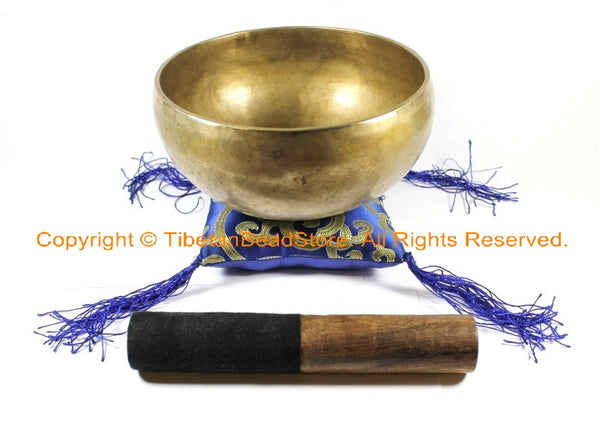 6" Tibetan Hand-Hammered 7-Metals Singing Bowl - TibetanBeadStore - SB209