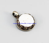 92.5 Sterling Silver & Natural Freshwater Pearl Tibetan Pendant - Handmade Ethnic Tibetan Jewelry - SS8037