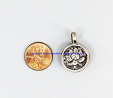92.5 Sterling Silver & Natural Freshwater Pearl Tibetan Pendant - Handmade Ethnic Tibetan Jewelry - SS8037