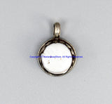 92.5 Sterling Silver & Natural Freshwater Pearl Tibetan Pendant - Handmade Ethnic Tibetan Jewelry - SS8037