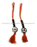 Tibetan OM Mantra Bone Mala Counters - Prayer Beads Mala Making Supplies - Buddhist Counters - Om Aum Ohm Mantra Tibetan Counters - T146