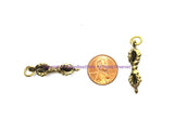 Small Tibetan Brass Vajra Dorje Pendant - Small Golden Brass Vajra Charm - Brass Dorje Charm - WM7925-1