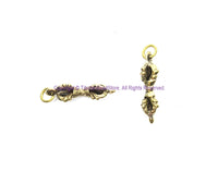 Small Tibetan Brass Vajra Dorje Pendant - Small Golden Brass Vajra Charm - Brass Dorje Charm - WM7925-1