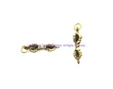 Small Tibetan Brass Vajra Dorje Pendant - Small Golden Brass Vajra Charm - Brass Dorje Charm - WM7925-1